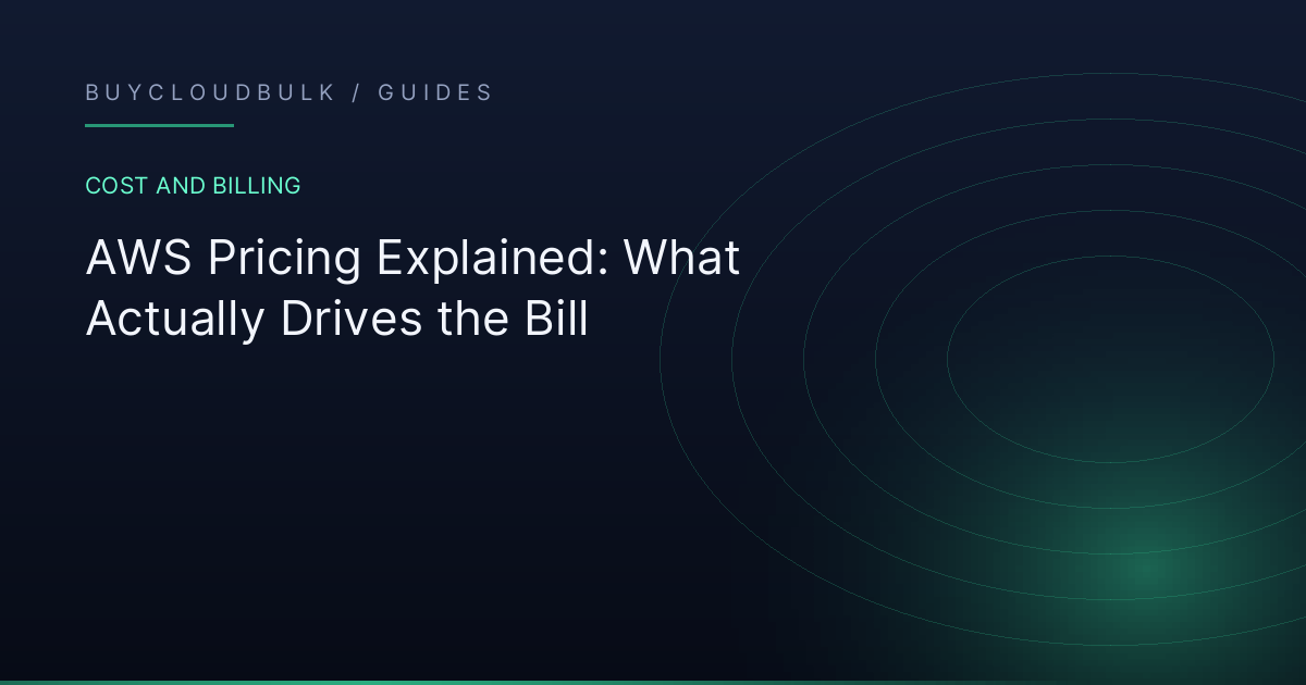 AWS Pricing Explained: What Actually Drives the Bill