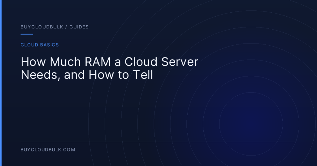How Much RAM a Cloud Server Needs, and How to Tell - BuyCloudBulk guide
