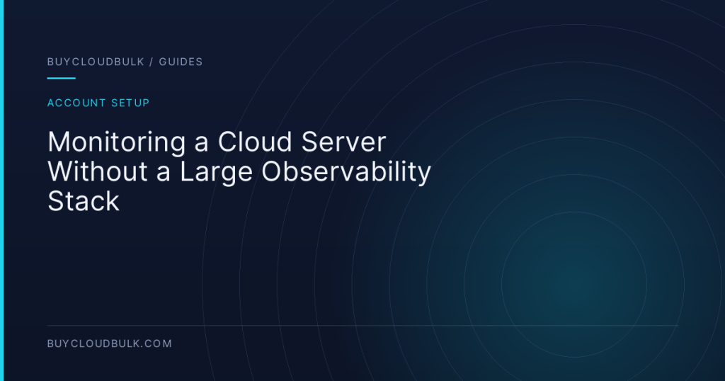 Monitoring a Cloud Server Without a Large Observability Stack - BuyCloudBulk guide