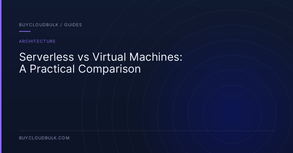 Serverless vs Virtual Machines: A Practical Comparison - BuyCloudBulk guide