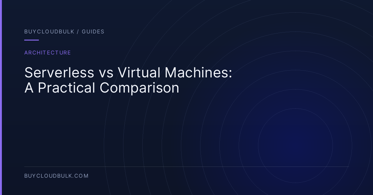 Serverless vs Virtual Machines: A Practical Comparison - BuyCloudBulk guide
