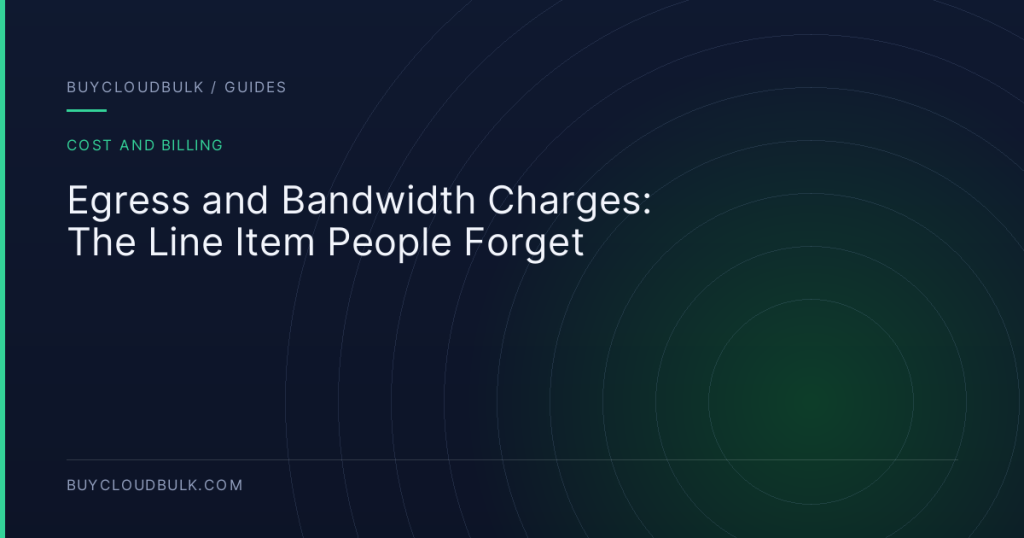 Egress and Bandwidth Charges: The Line Item People Forget - BuyCloudBulk guide