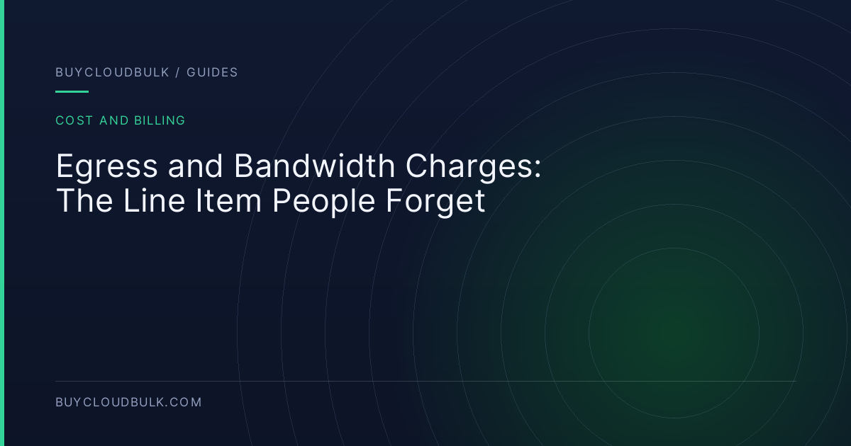Egress and Bandwidth Charges: The Line Item People Forget - BuyCloudBulk guide